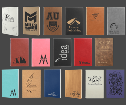 Custom Engraved Leatherette Notebook