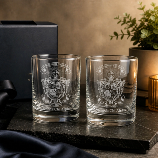 Lambda Chi Alpha Custom Engraved Drinking Glasses (10.5 or 13.75 oz)