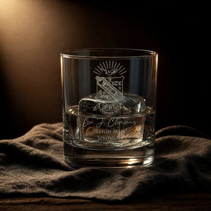 Phi Beta Sigma Custom Engraved Lowball Glasses