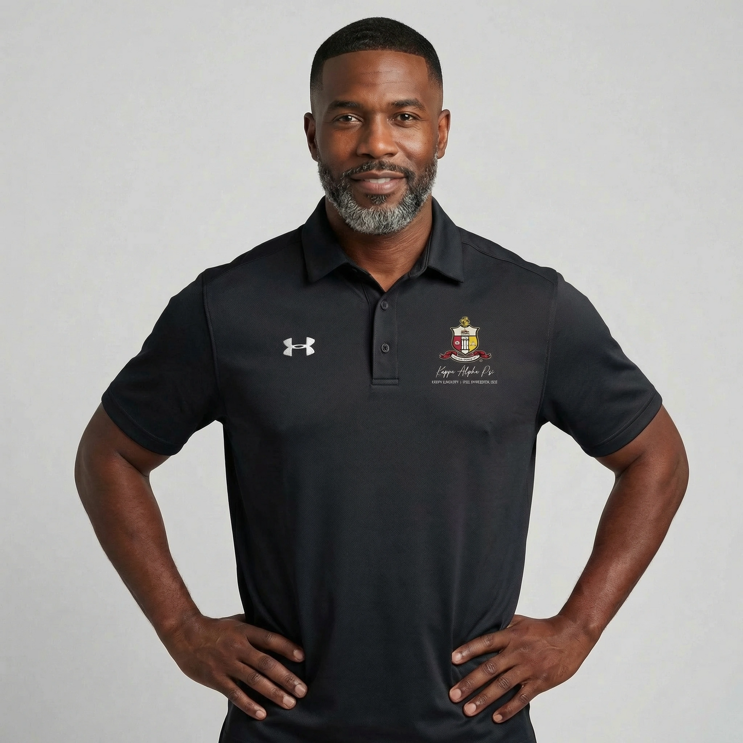 Kappa Alpha Psi Under Armour Polo Golf Shirt (Black)