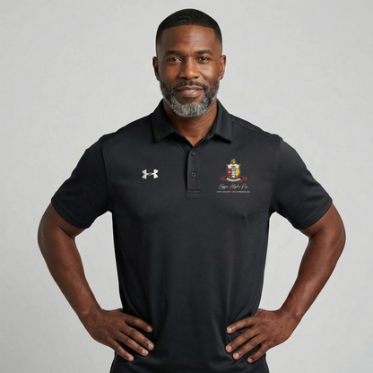Kappa Alpha Psi Under Armour Polo Golf Shirt (Black)