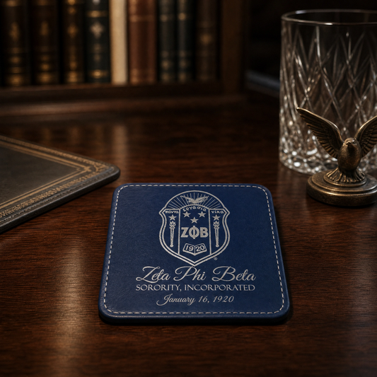 Zeta Phi Beta Custom Engraved Coasters
