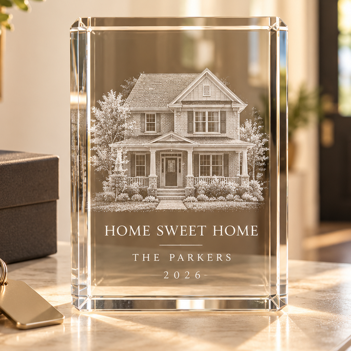 Custom 3D Engraved Photo Crystal