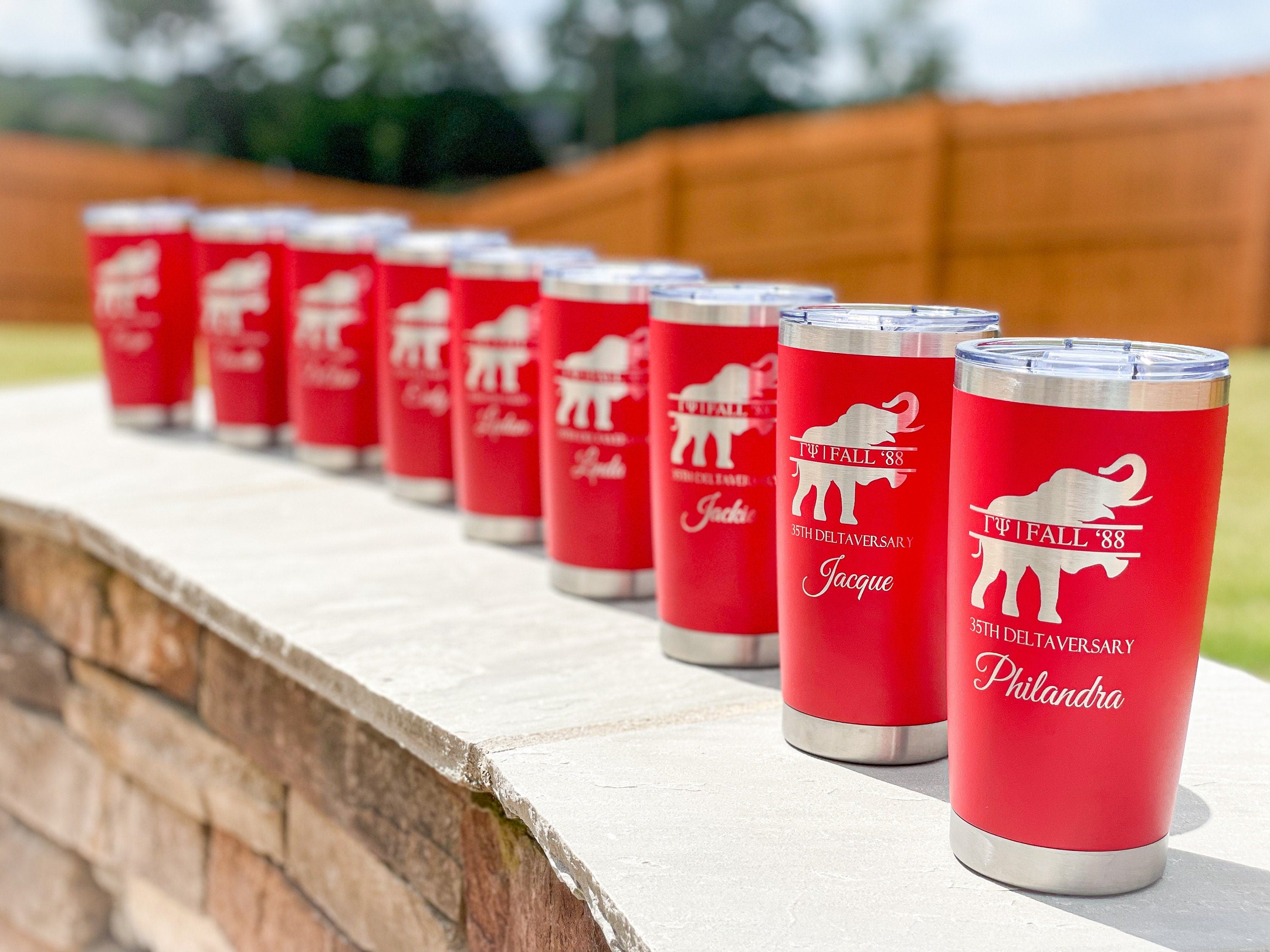 Delta Sigma Theta Custom Engraved Tumbler - 20 oz - nuvisionkreations