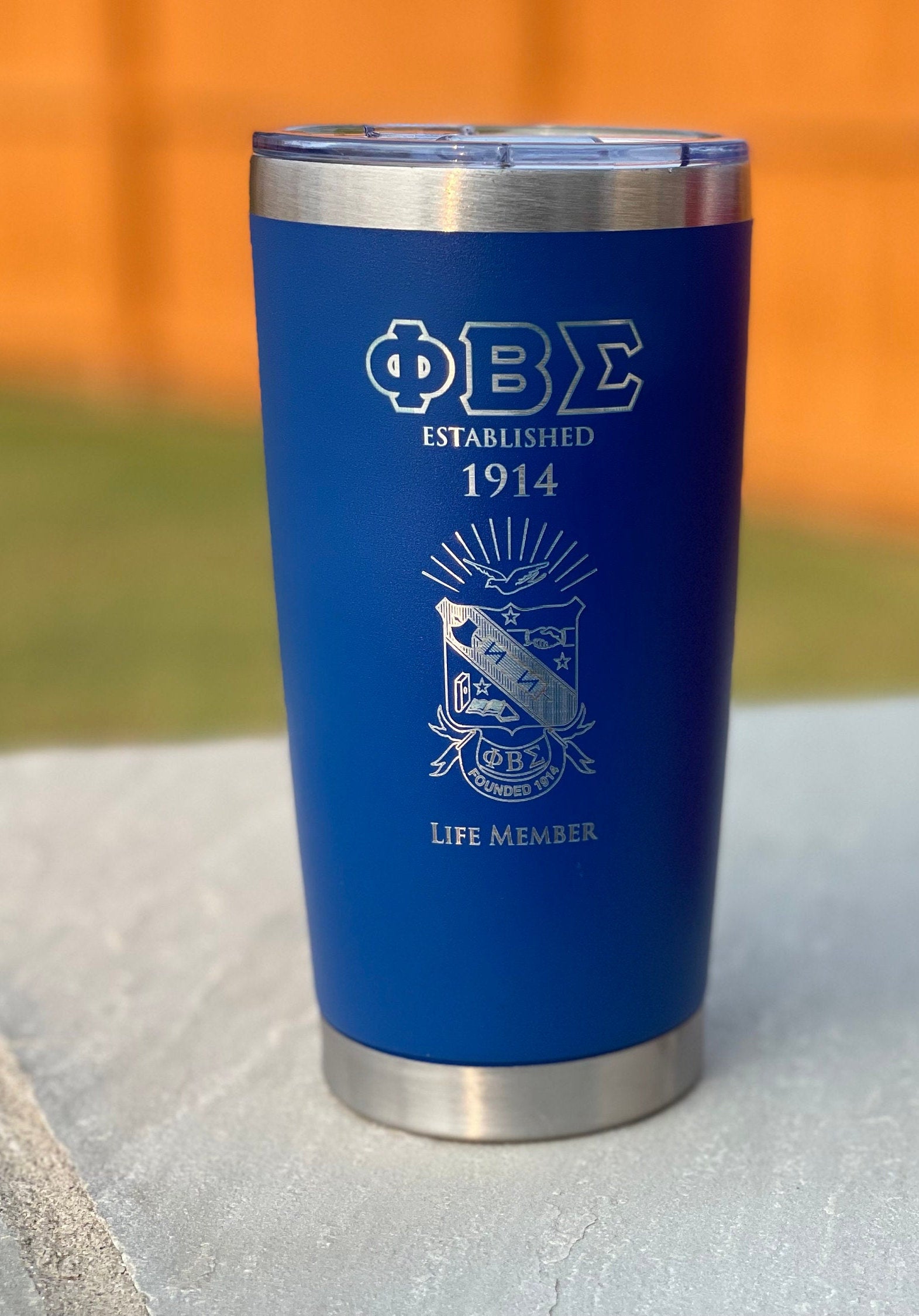 Phi Beta Sigma Custom Engraved Tumbler - 20 oz - nuvisionkreations