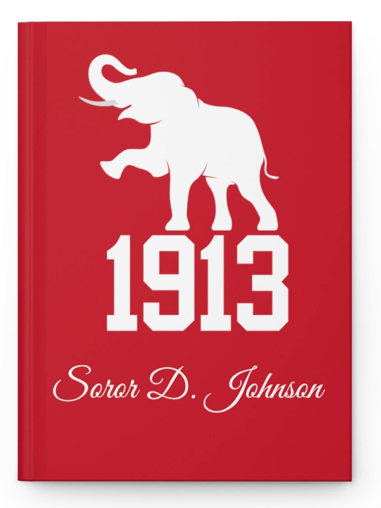 Custom Delta Sigma Theta Sorority, Inc. Hardcover Notebook, Custom Delta Journal
