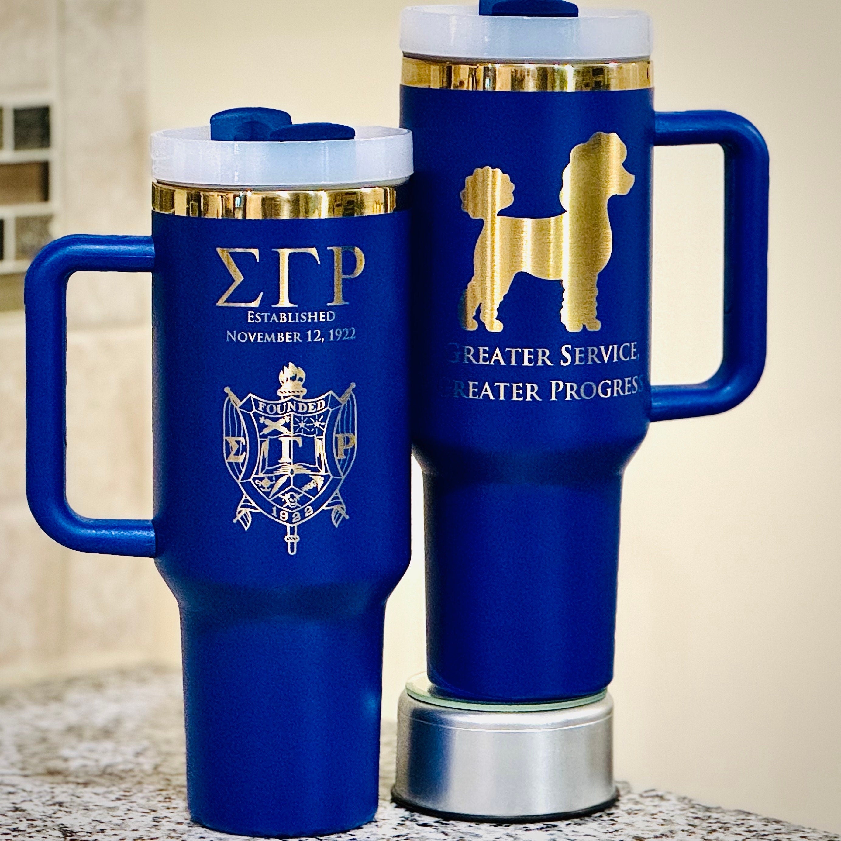 Custom Engraved Sigma Gamma Rho Tumbler (40 oz) - nuvisionkreations