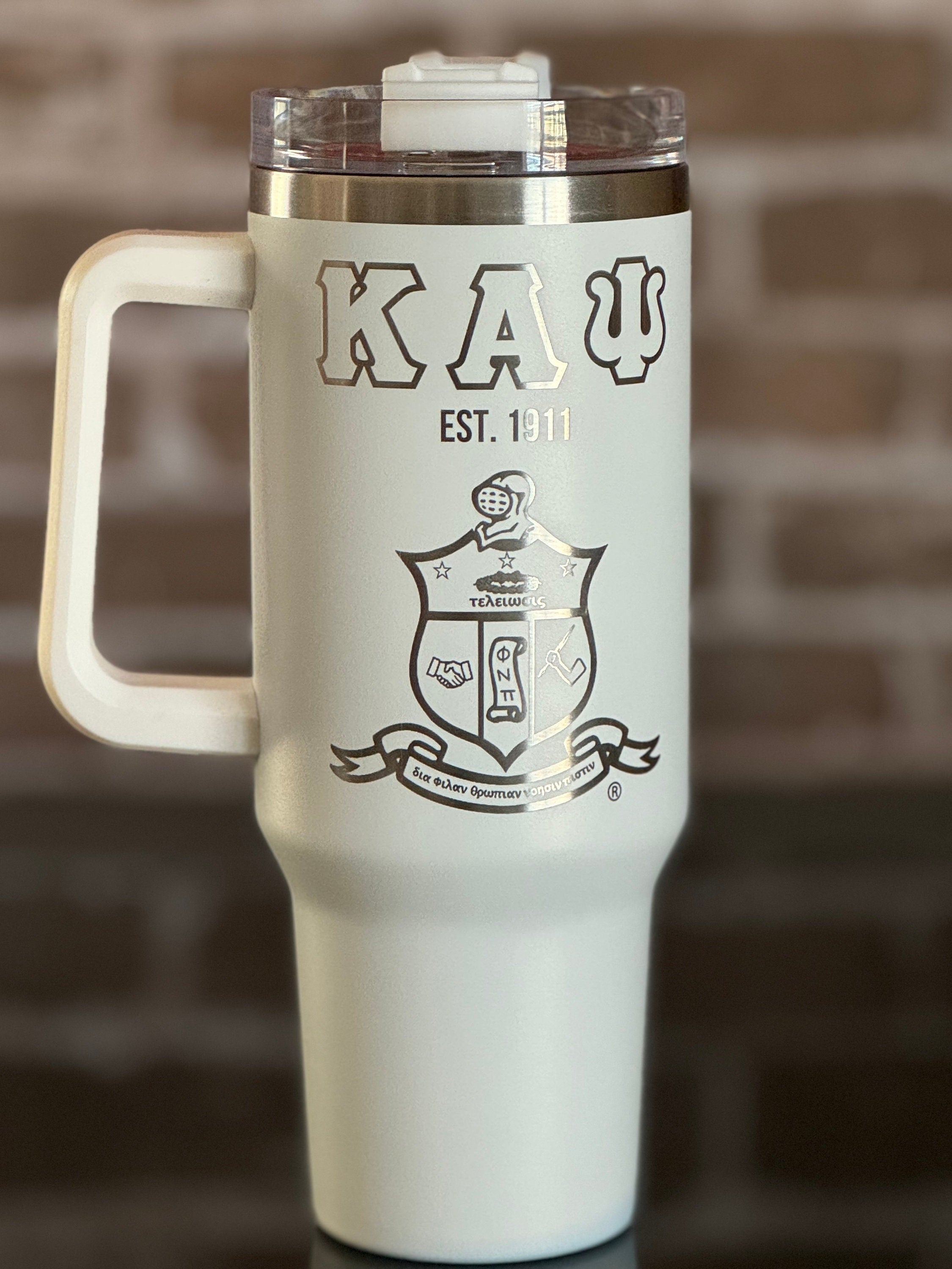 Custom Engraved Kappa Alpha Psi Tumbler – 40 oz - nuvisionkreations