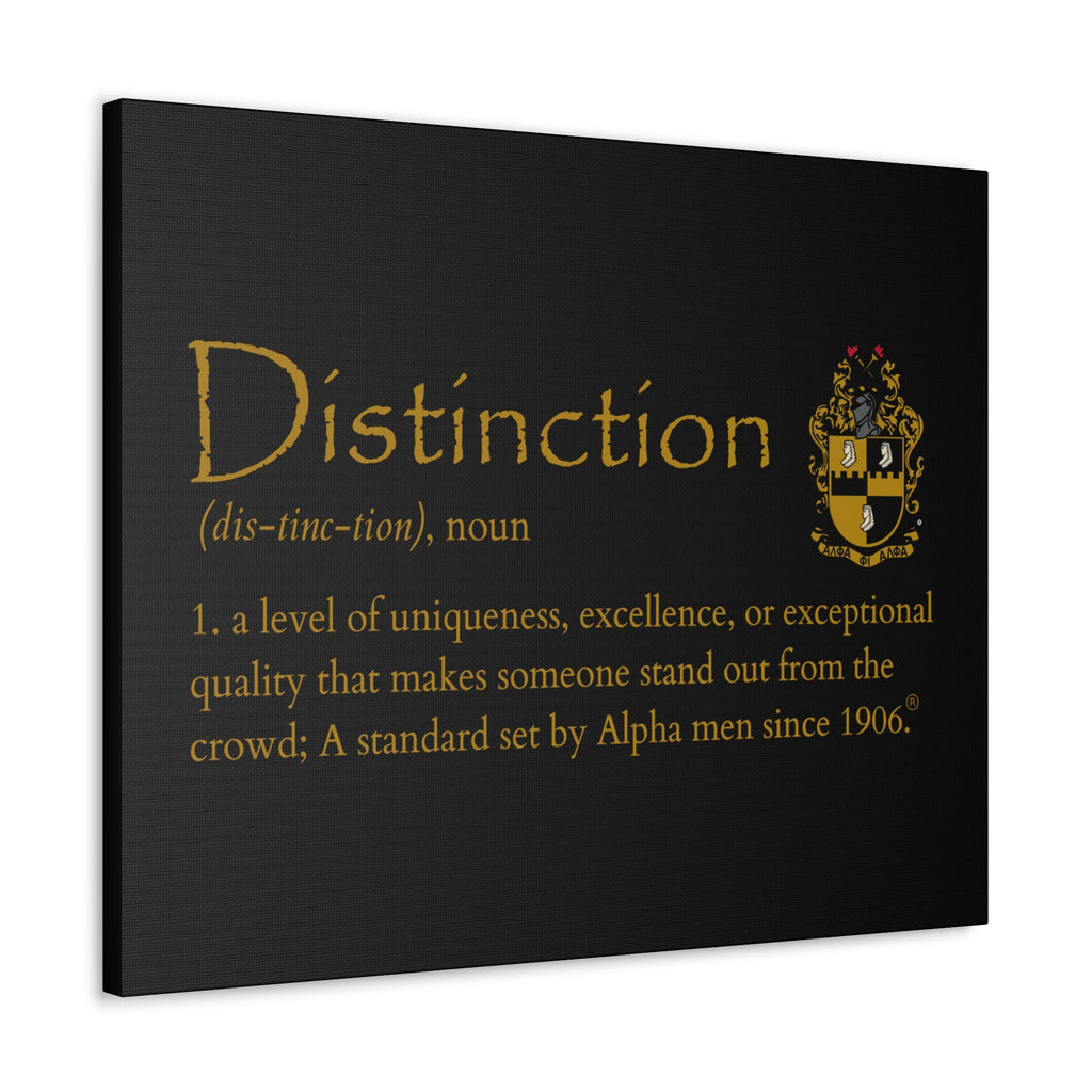 Alpha Phi Alpha Canvas Wall Art, Distinction Defined, Alpha Phi Alpha Office Decor