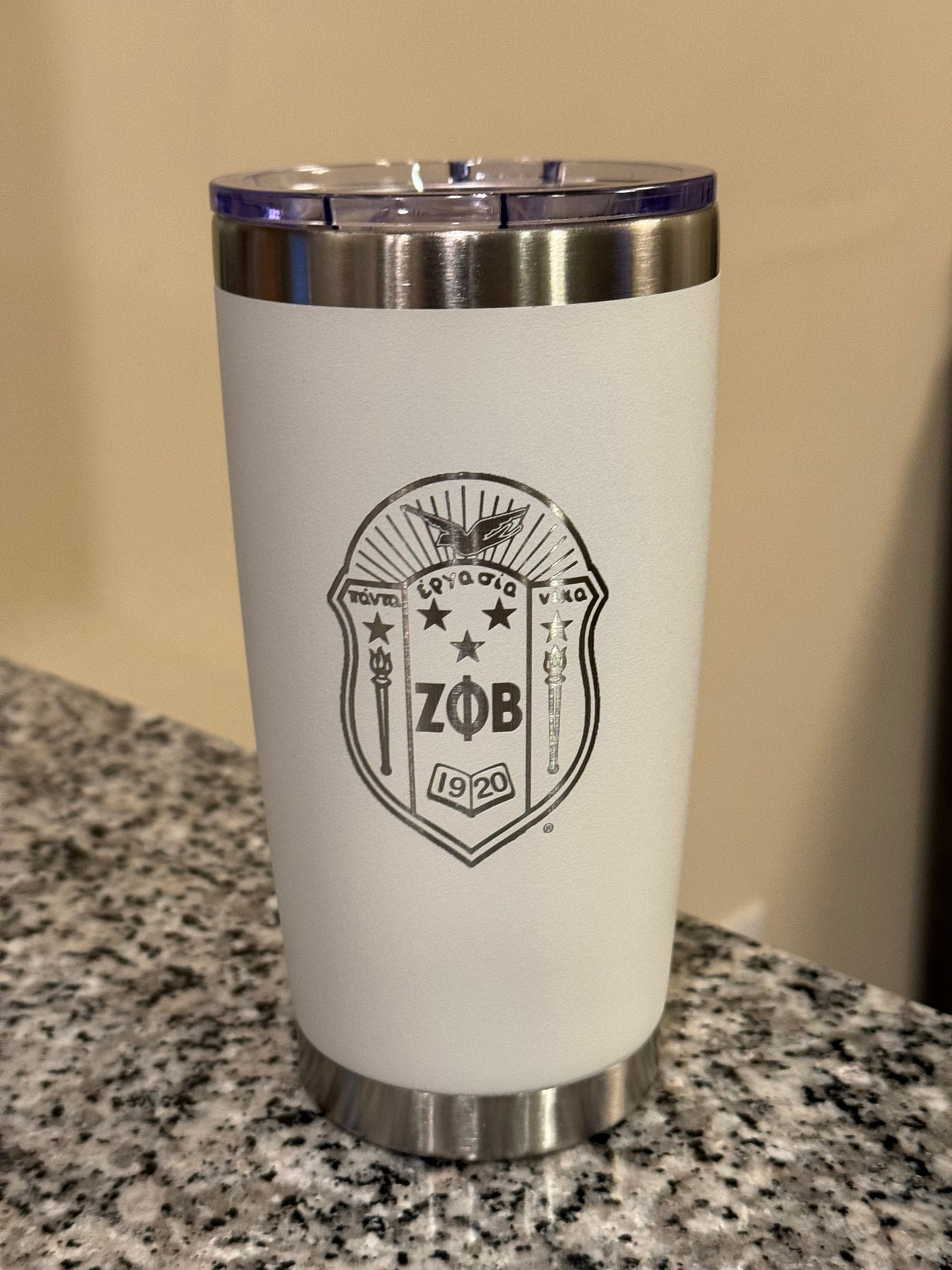 Custom Engraved Zeta Phi Beta Tumbler (20 oz), Custom Zeta Cup