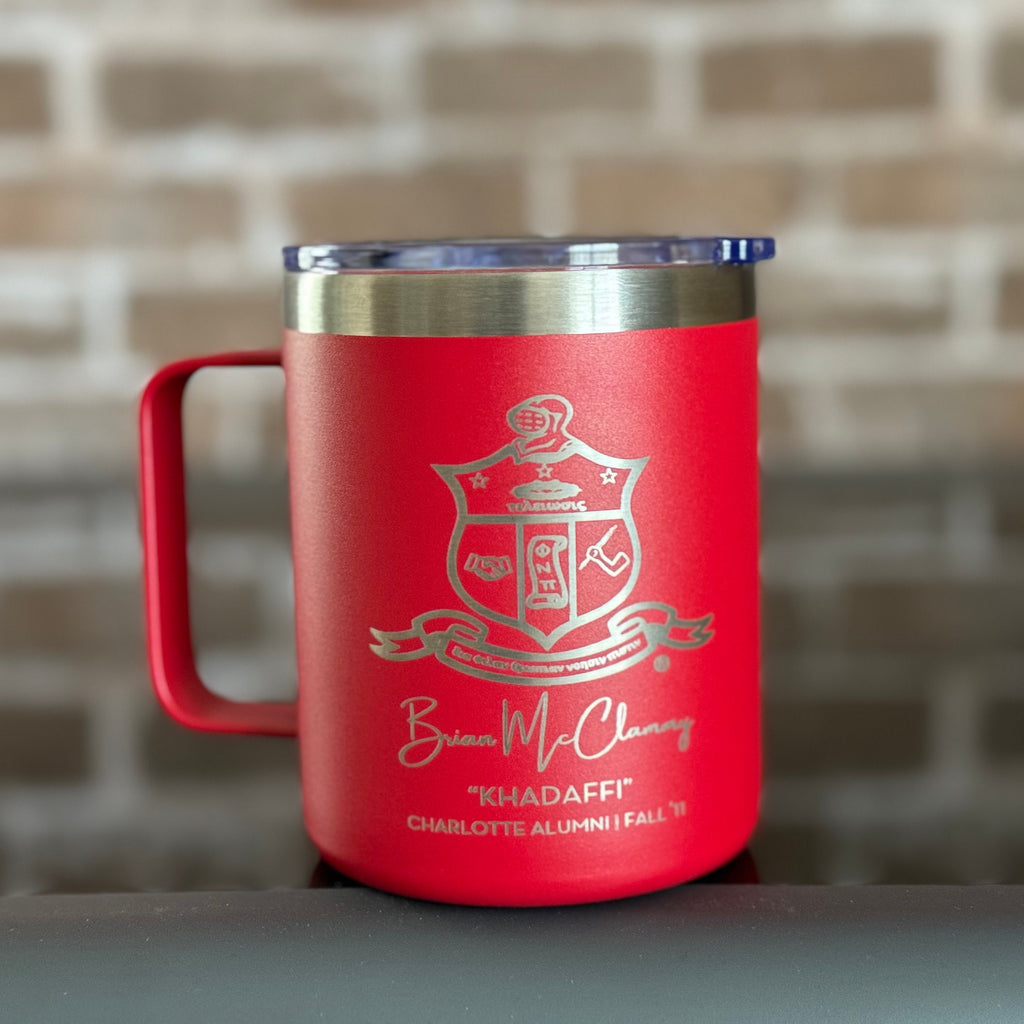 Custom Engraved Kappa Alpha Psi Cup, Kappa Coffee Mug (15 oz)