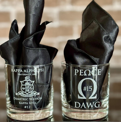 Custom Engraved Greek Drinking Glasses - nuvisionkreations