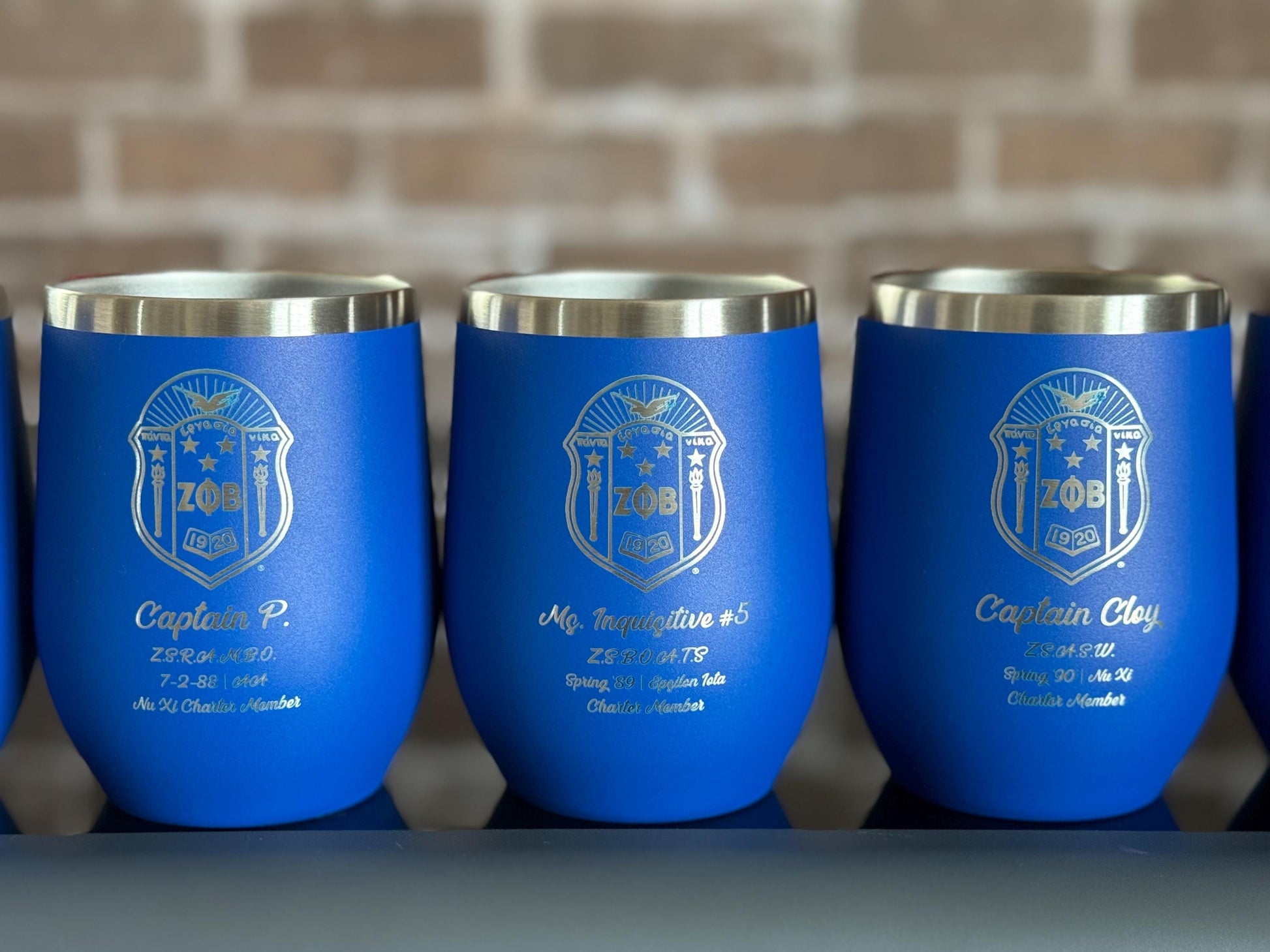 Custom Engraved Zeta Phi Beta Wine Tumbler