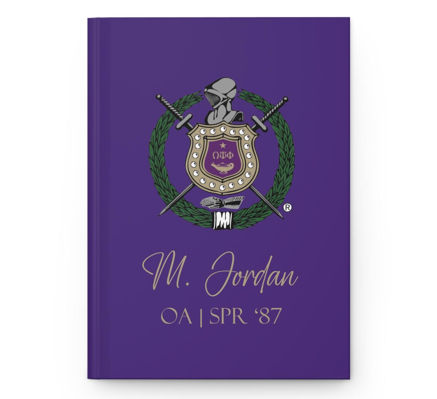 Custom Omega Psi Phi Notebook, Custom Omega Journal