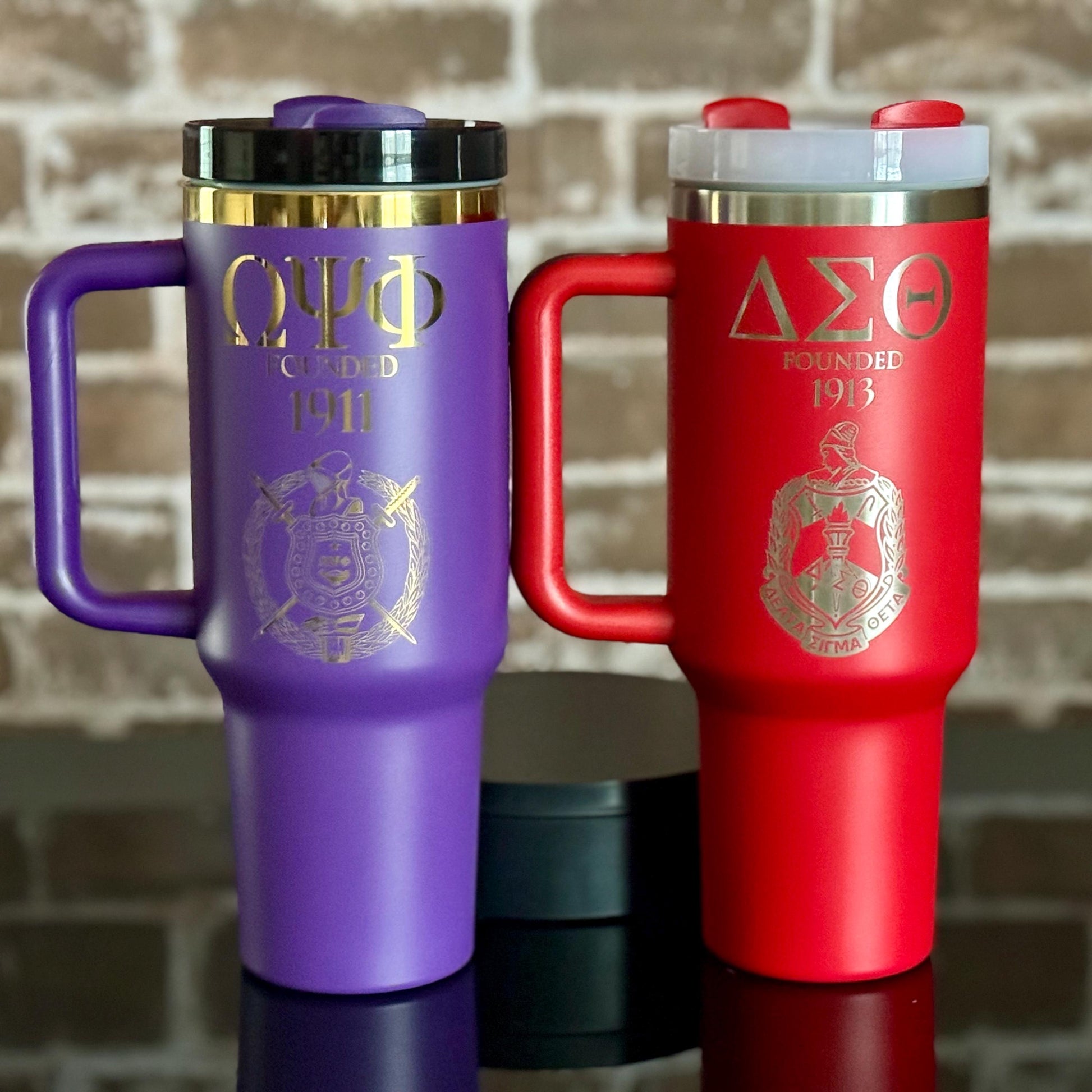 Custom Engraved Omega Psi Phi Tumbler (40 oz)
