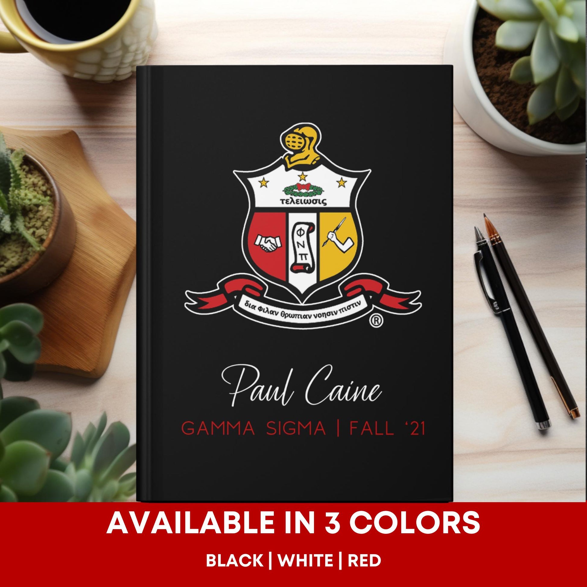 Custom Kappa Alpha Psi Fraternity, Inc. Notebook, Custom Kappa Journal