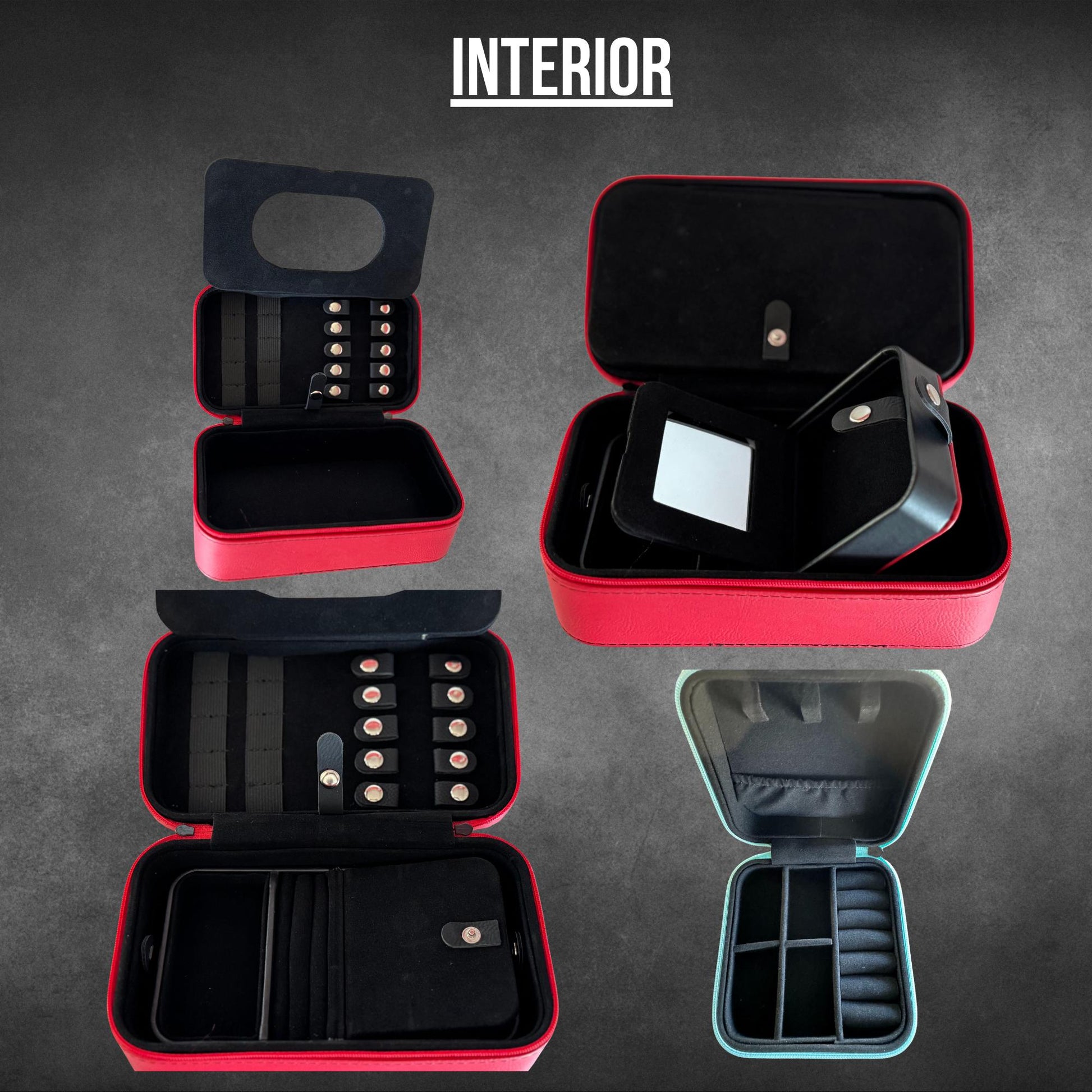 Personalized Travel Jewelry Box – Custom Engraved Leatherette Organizer