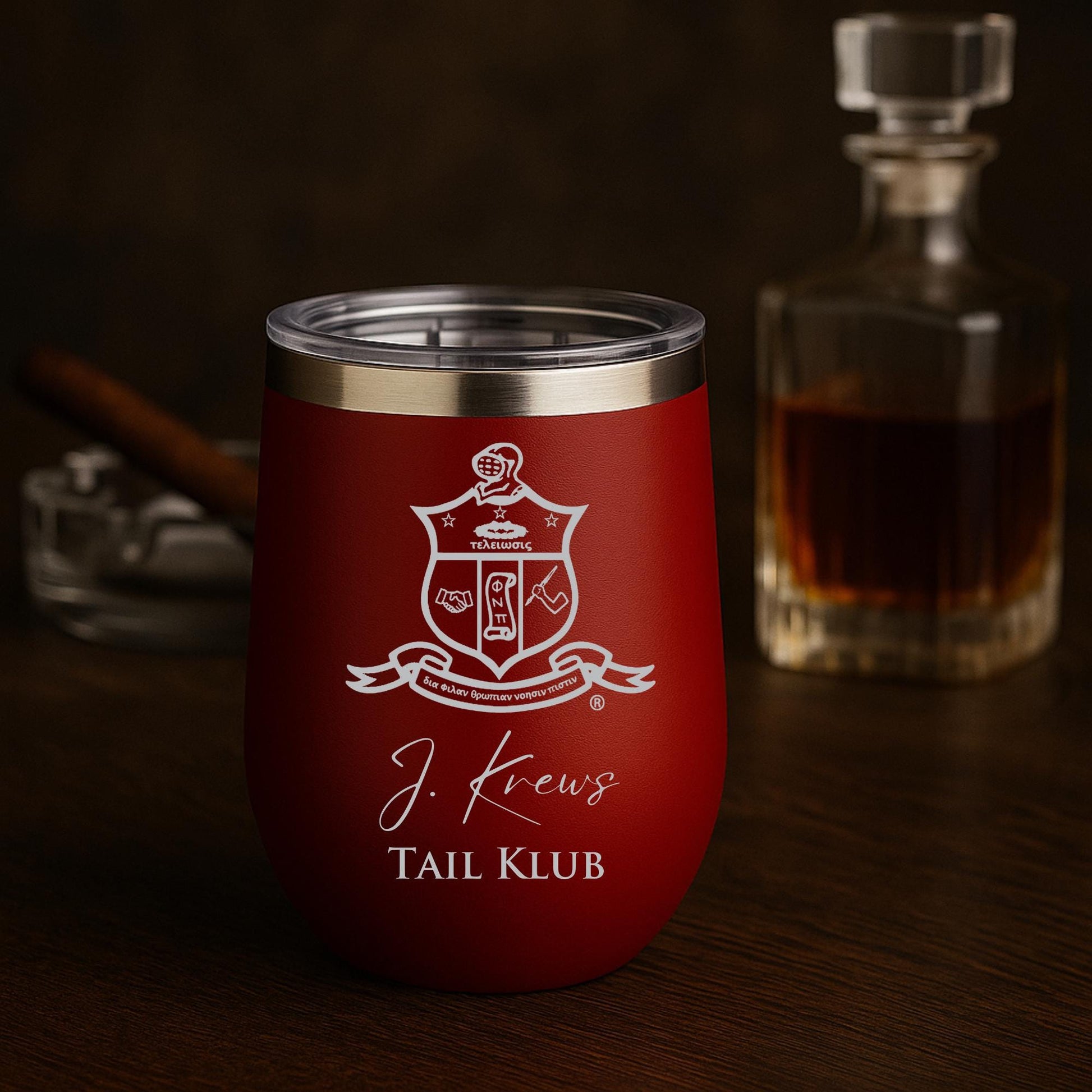 Custom Engraved Kappa Alpha Psi Wine Tumbler