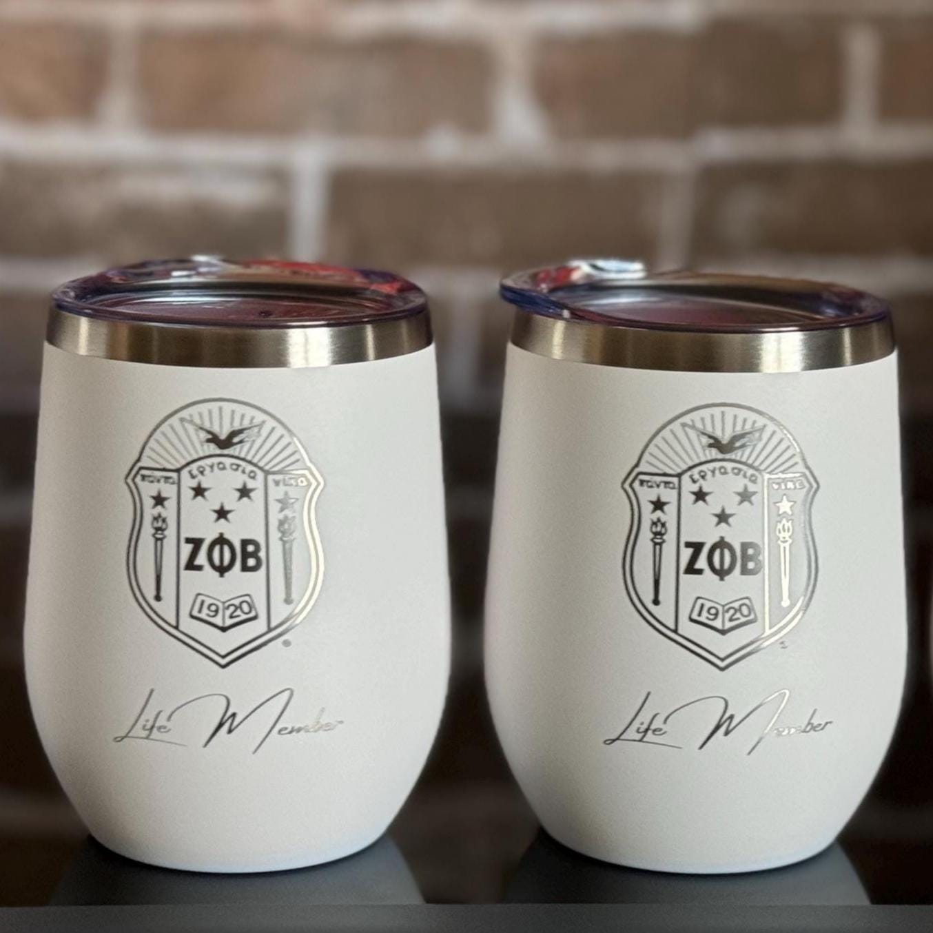 Custom Engraved Zeta Phi Beta Wine Tumbler
