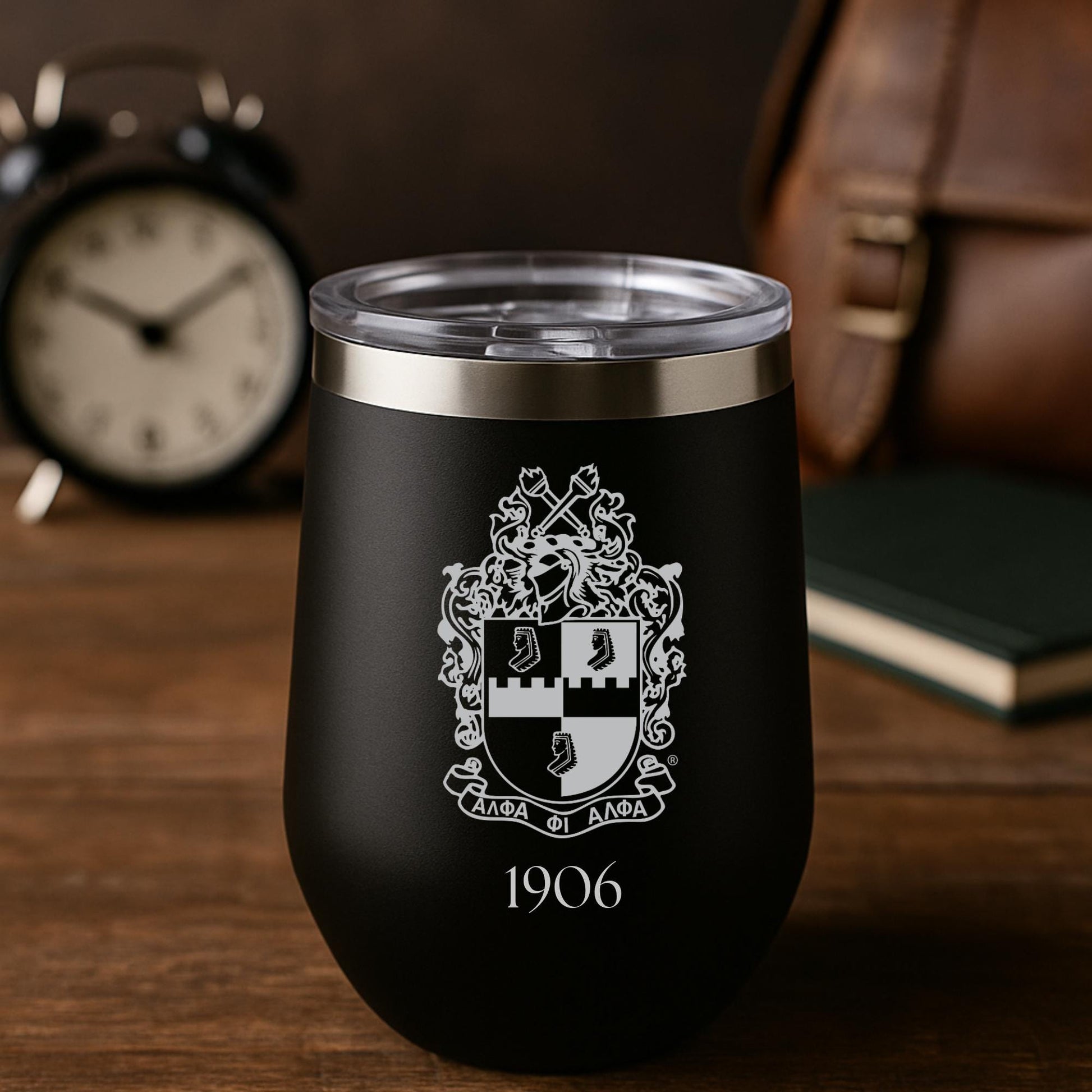 Custom Engraved Alpha Phi Alpha Wine Tumbler