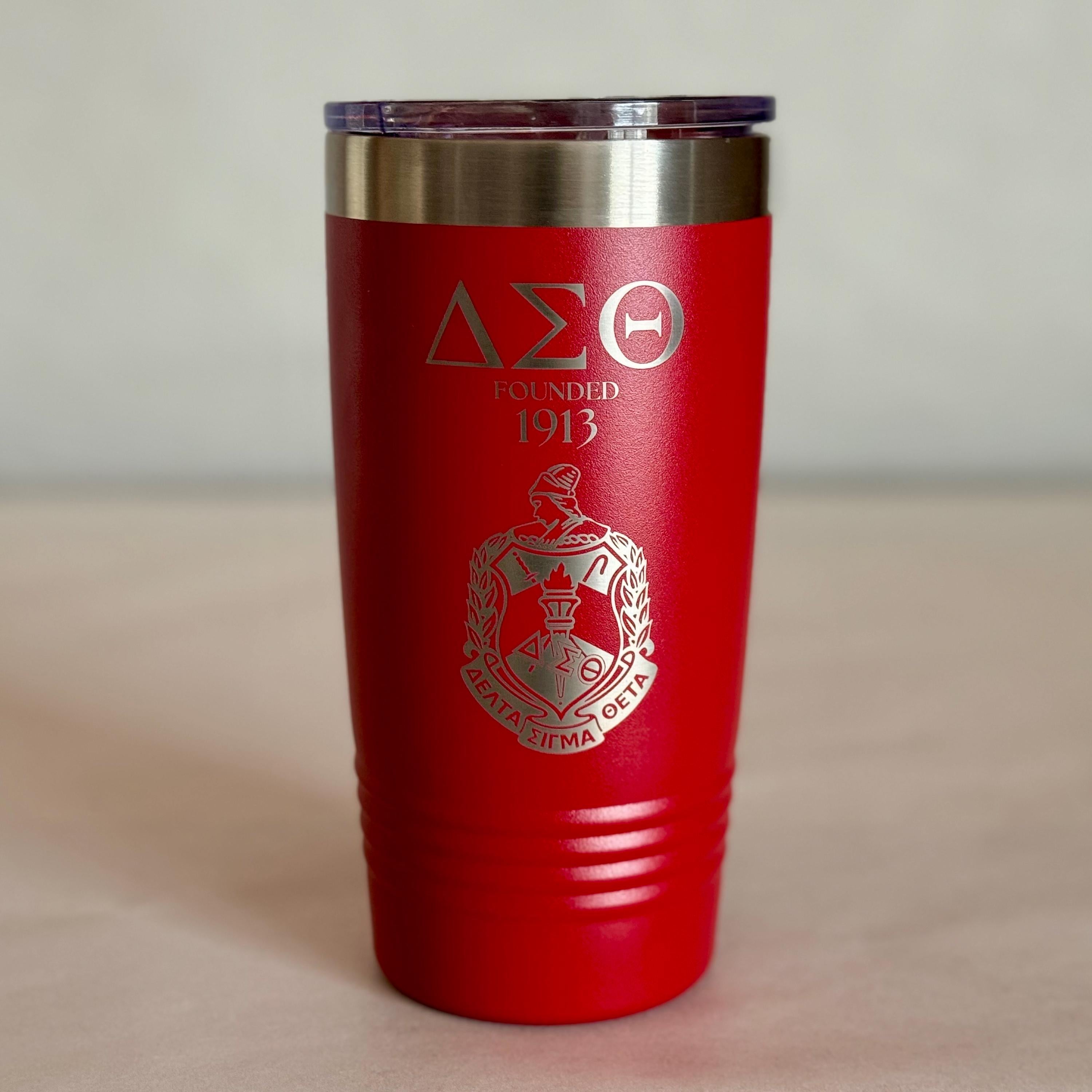 Delta Sigma Theta Custom Engraved Tumbler - 20 oz - nuvisionkreations