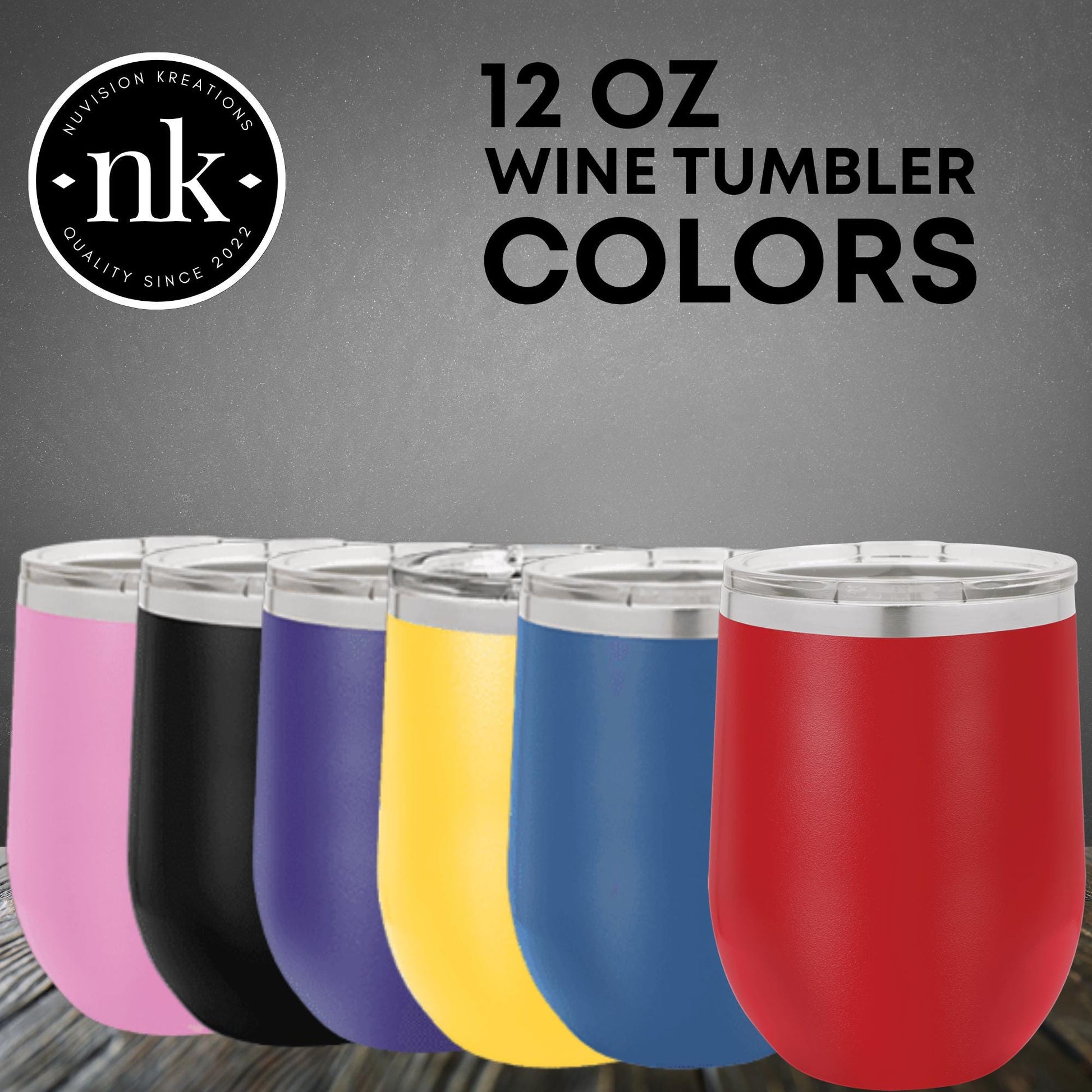Custom Engraved 12 oz Wine Tumbler