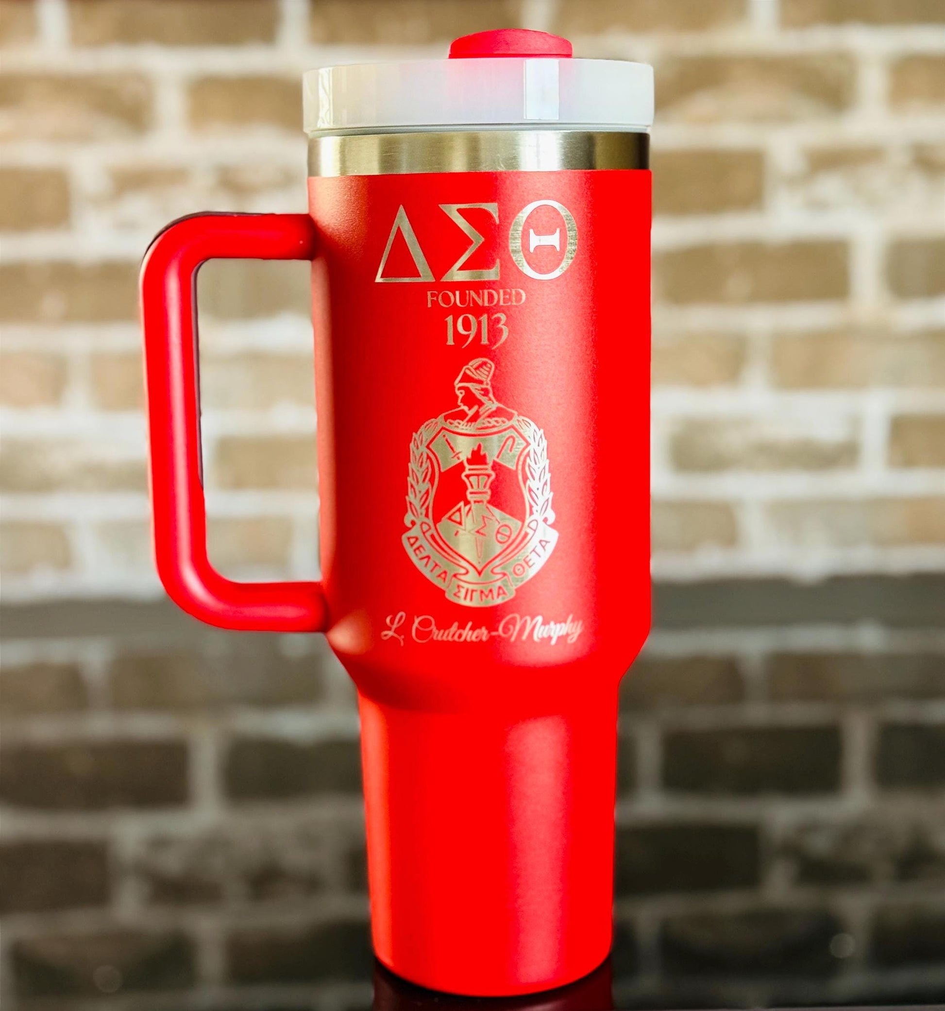 Custom Engraved Delta Sigma Theta 40oz Tumbler