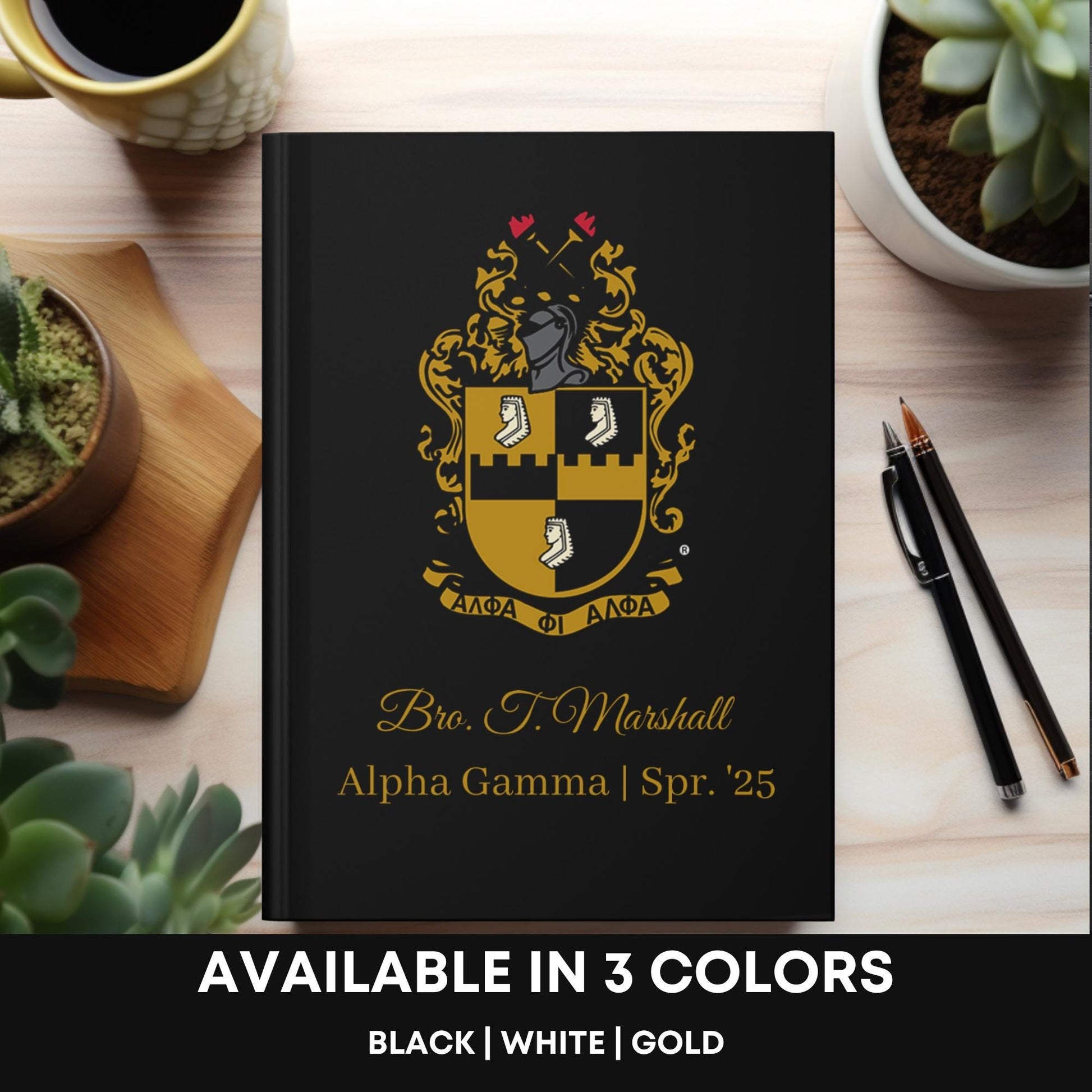 Custom Alpha Phi Alpha Notebook, Custom Alpha Journal