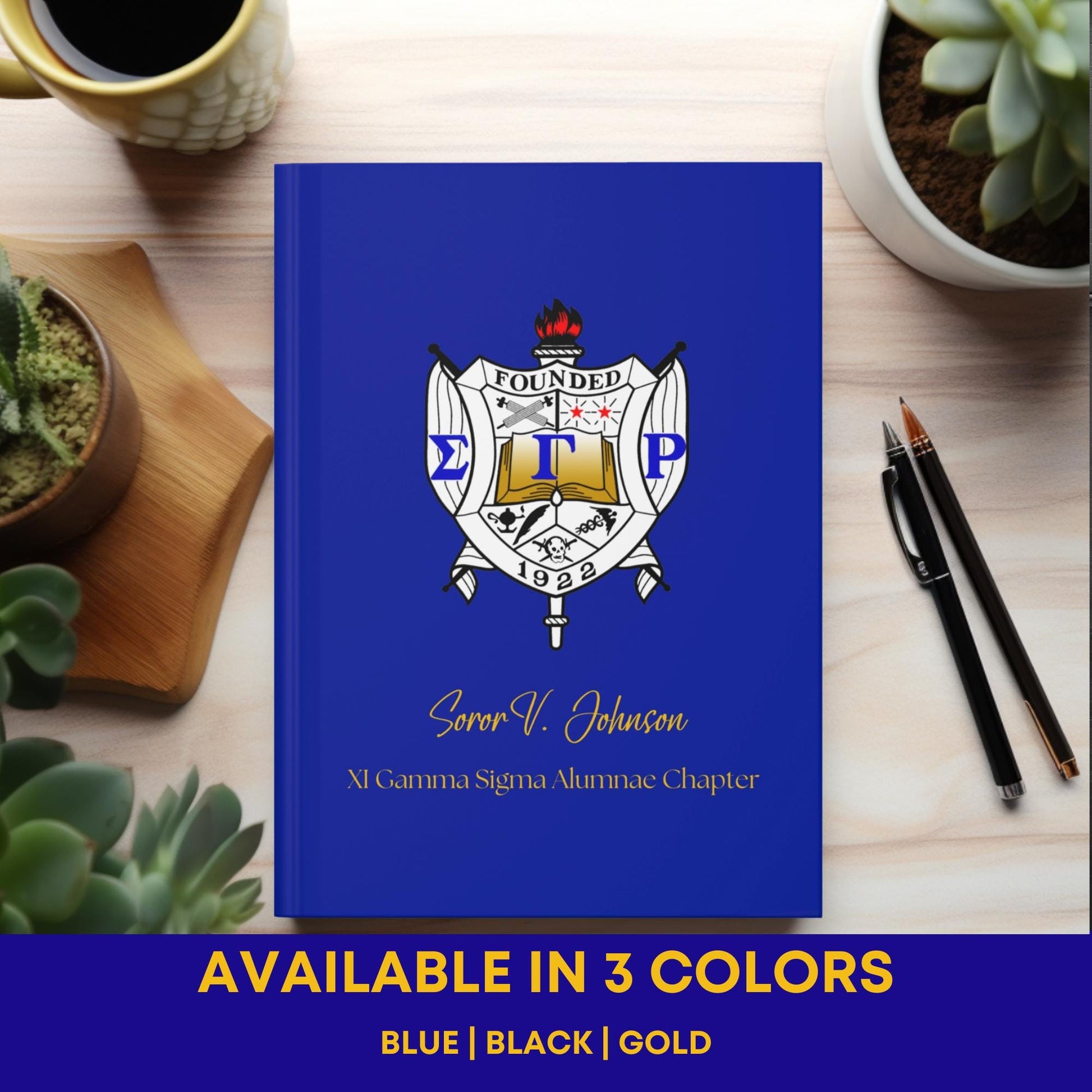 Custom Sigma Gamma Rho Sorority, Inc. Hardcover Notebook
