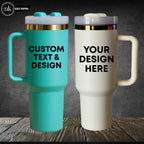 Custom Engraved 40 oz Tumbler – Personalized Stainless Steel Travel Mug – Gift for Him, Gift for Her, Birthday Gift, Bridesmaid Gift