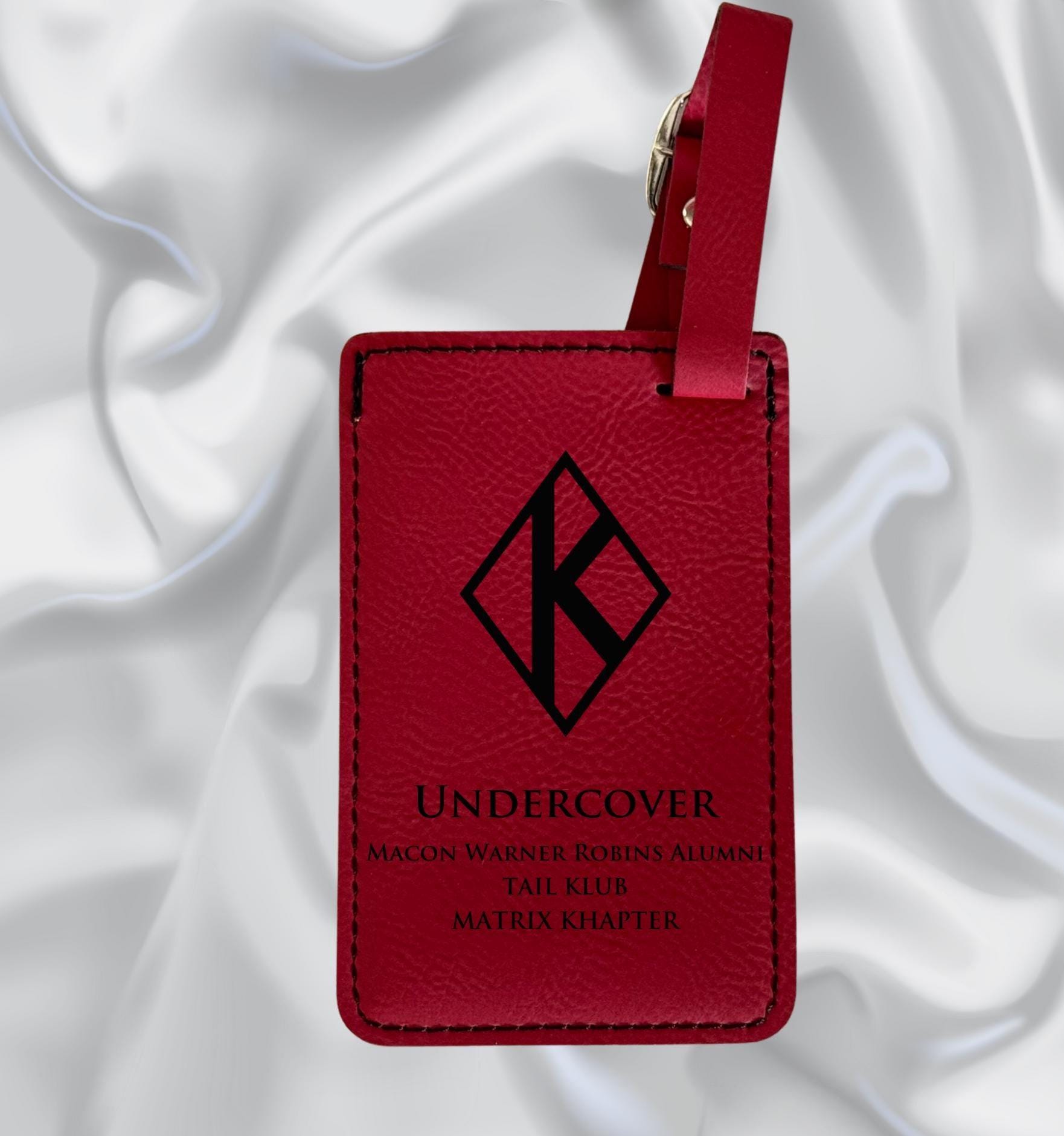Custom Kappa Alpha Psi Leather Luggage Tags | Personalized Kappa Bag Tags