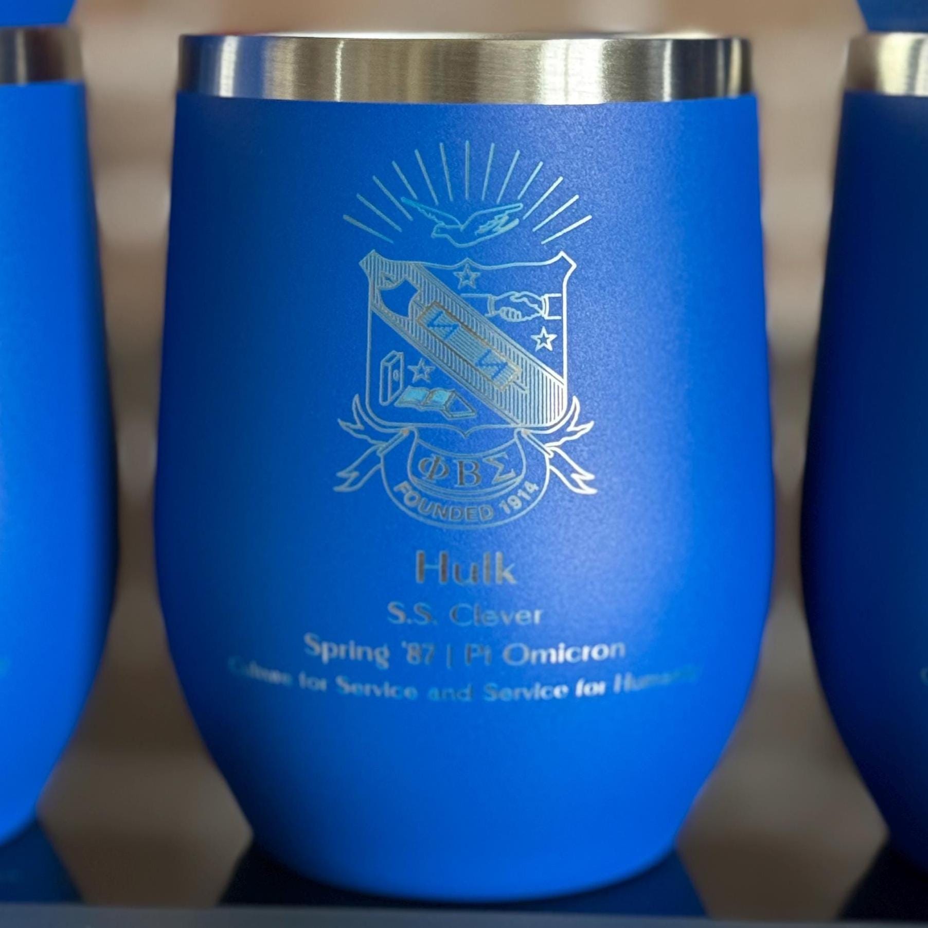 Custom Engraved Phi Beta Sigma Wine Tumbler (12 oz)