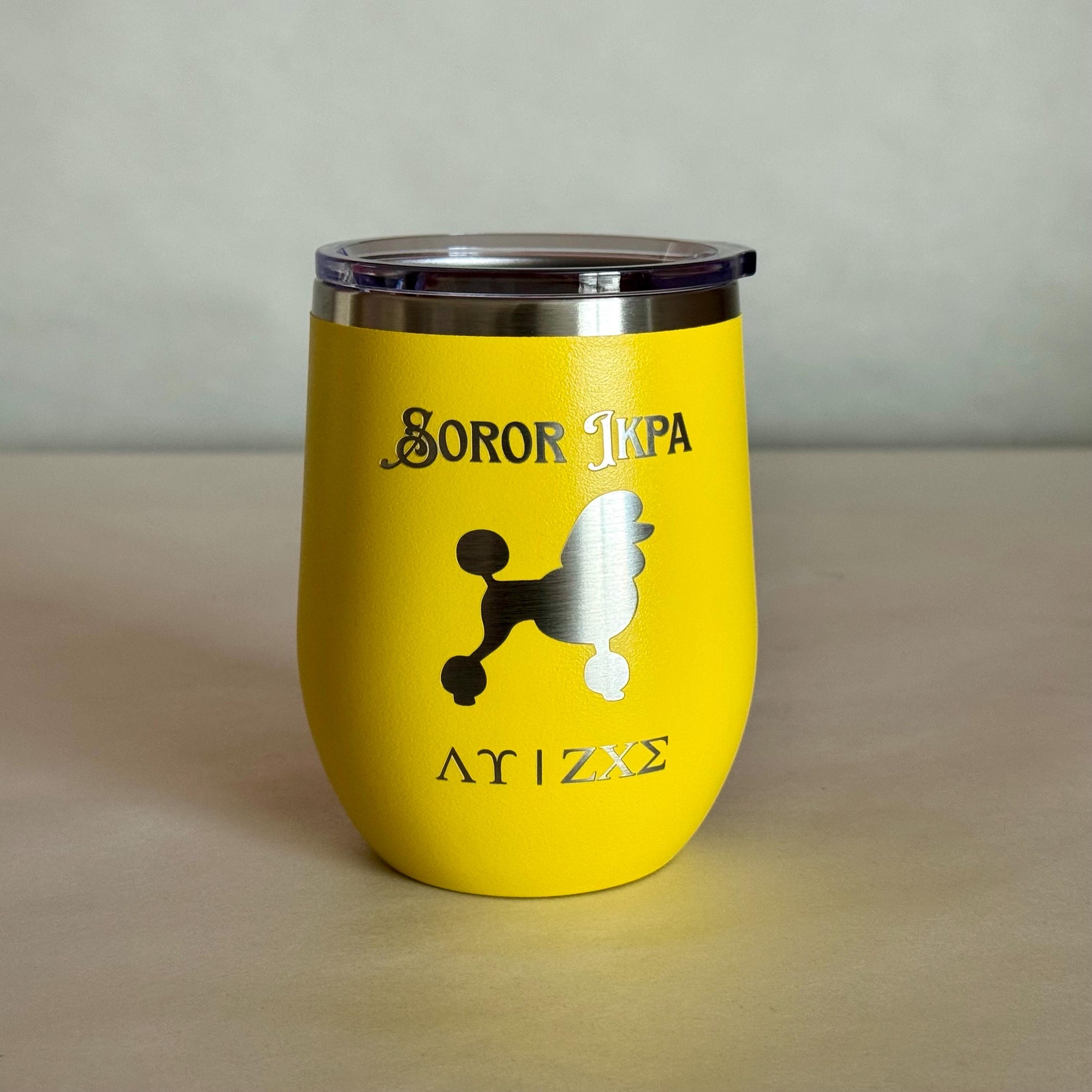 Custom Engraved Sigma Gamma Rho Wine Tumbler – 12 oz - nuvisionkreations