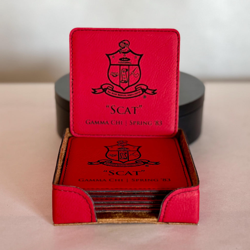 Custom Engraved Kappa Alpha Psi Fraternity Coasters