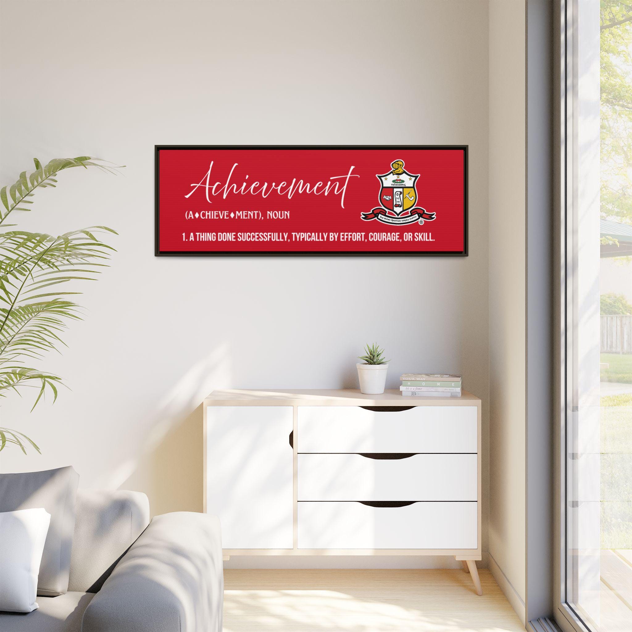 Kappa Alpha Psi “Achievement Defined” Framed Canvas - nuvisionkreations