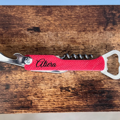 Custom Engraved Bottle Opener Multi-Tool (RED)