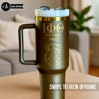 Custom Engraved Iota Phi Theta Tumbler - 40 oz - nuvisionkreations