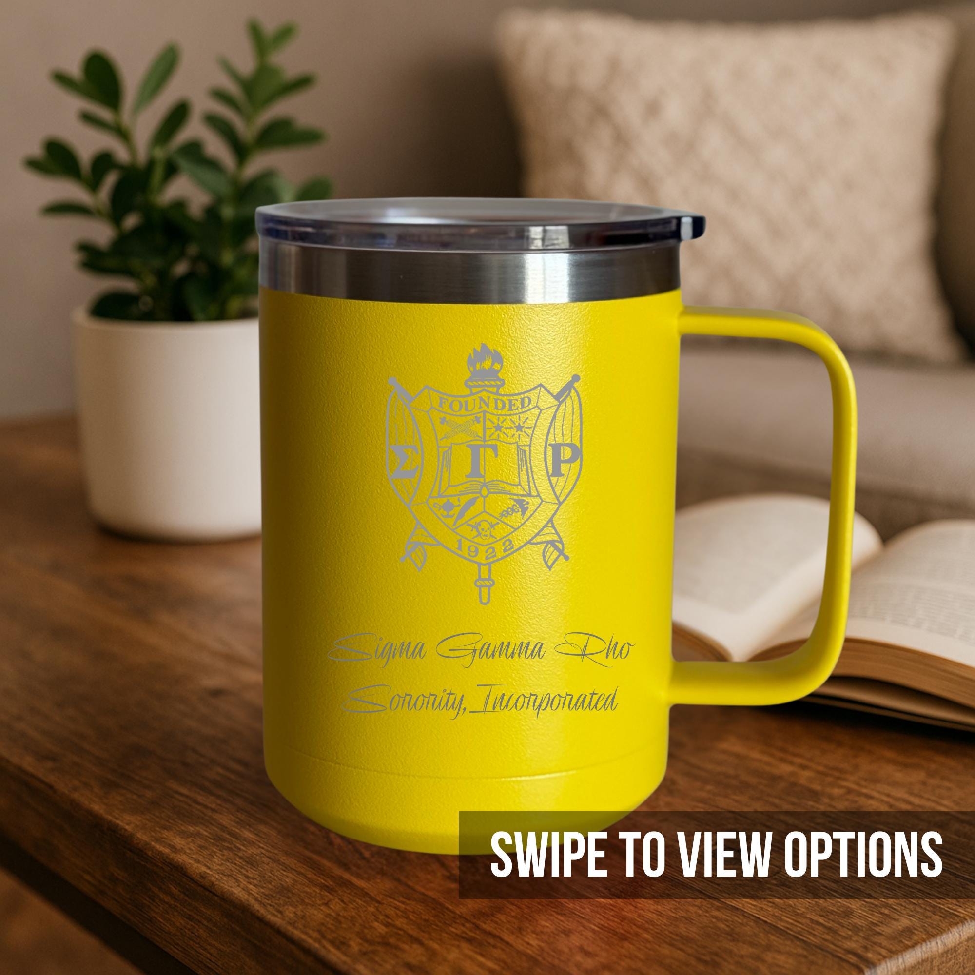 Custom Engraved Sigma Gamma Rho Mug - 15 oz - nuvisionkreations
