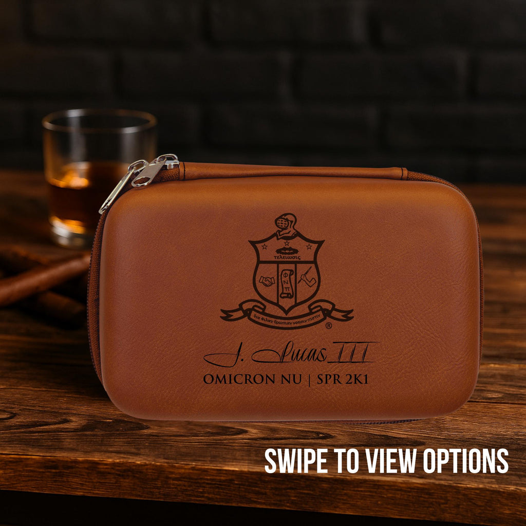 Custom Engraved Kappa Alpha Psi Cigar Case - nuvisionkreations