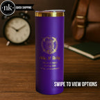 Omega Psi Phi Custom Engraved Skinny Tumbler – 20 oz - nuvisionkreations