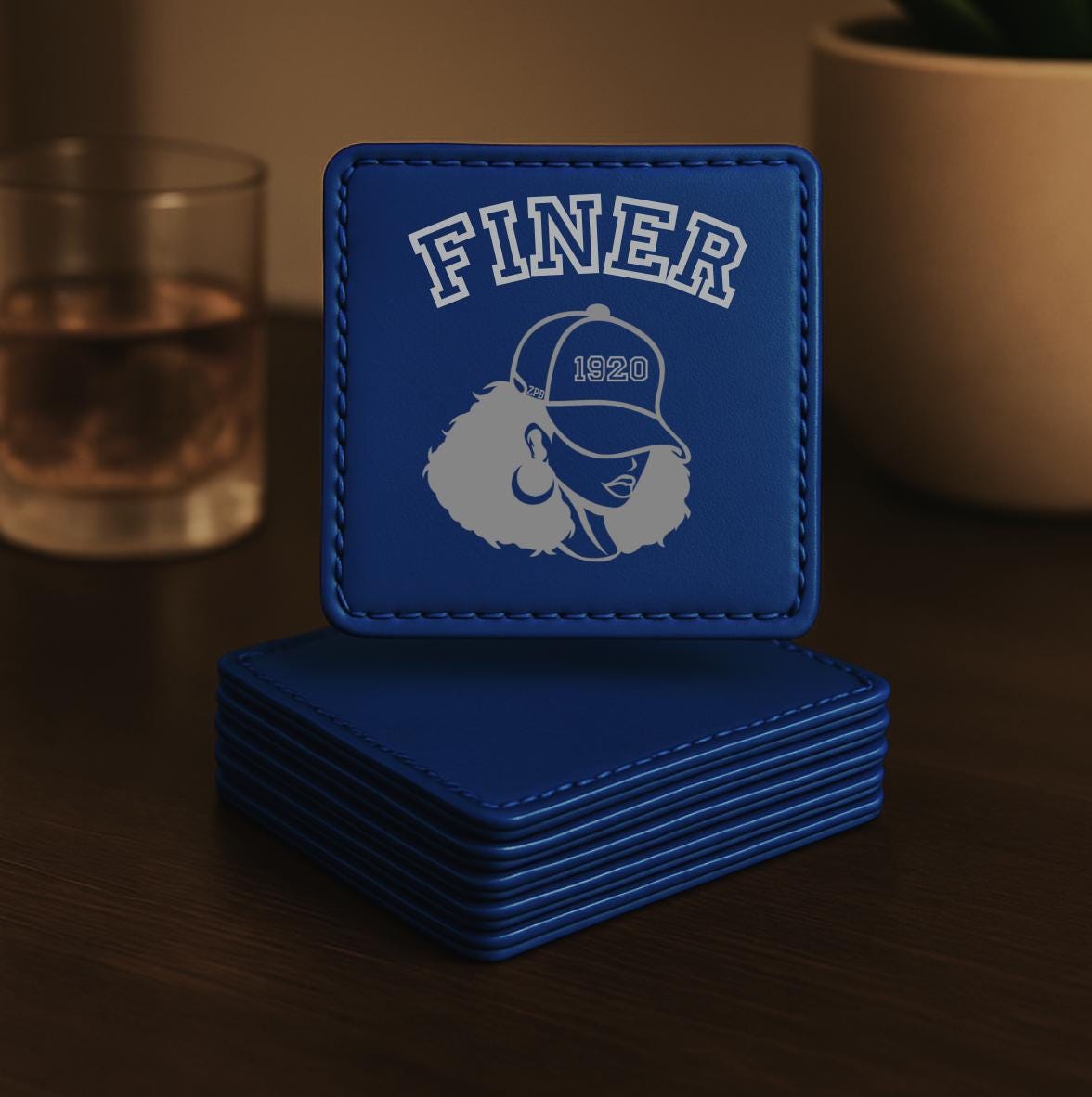 Custom Engraved Zeta Phi Beta Coasters - nuvisionkreations