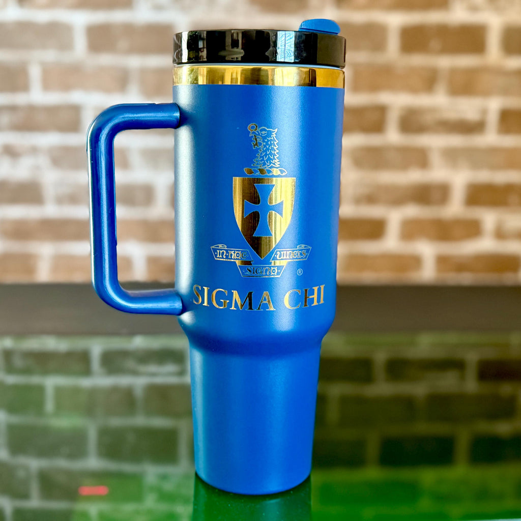 Custom Engraved Sigma Chi 40 oz Tumbler - nuvisionkreations