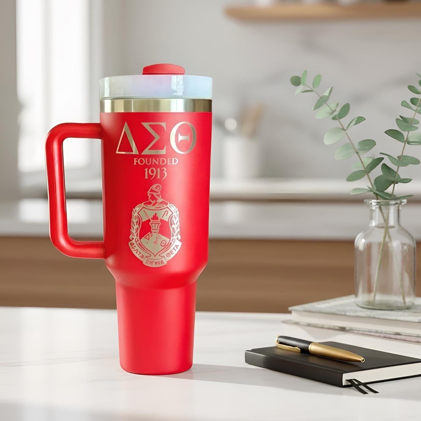 Delta Sigma Theta Custom Engraved Tumbler - 40 oz - nuvisionkreations