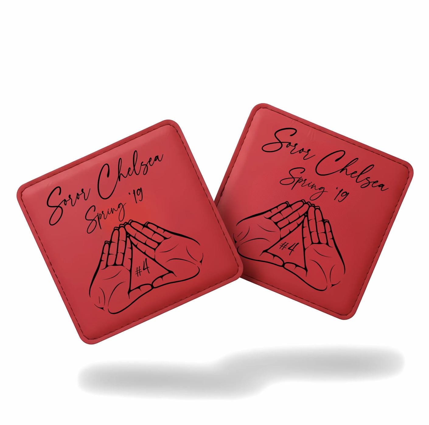 Custom Engraved Delta Sigma Theta Coaster Set - nuvisionkreations