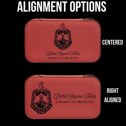 Delta Sigma Theta Custom Engraved Travel Jewelry Box - nuvisionkreations