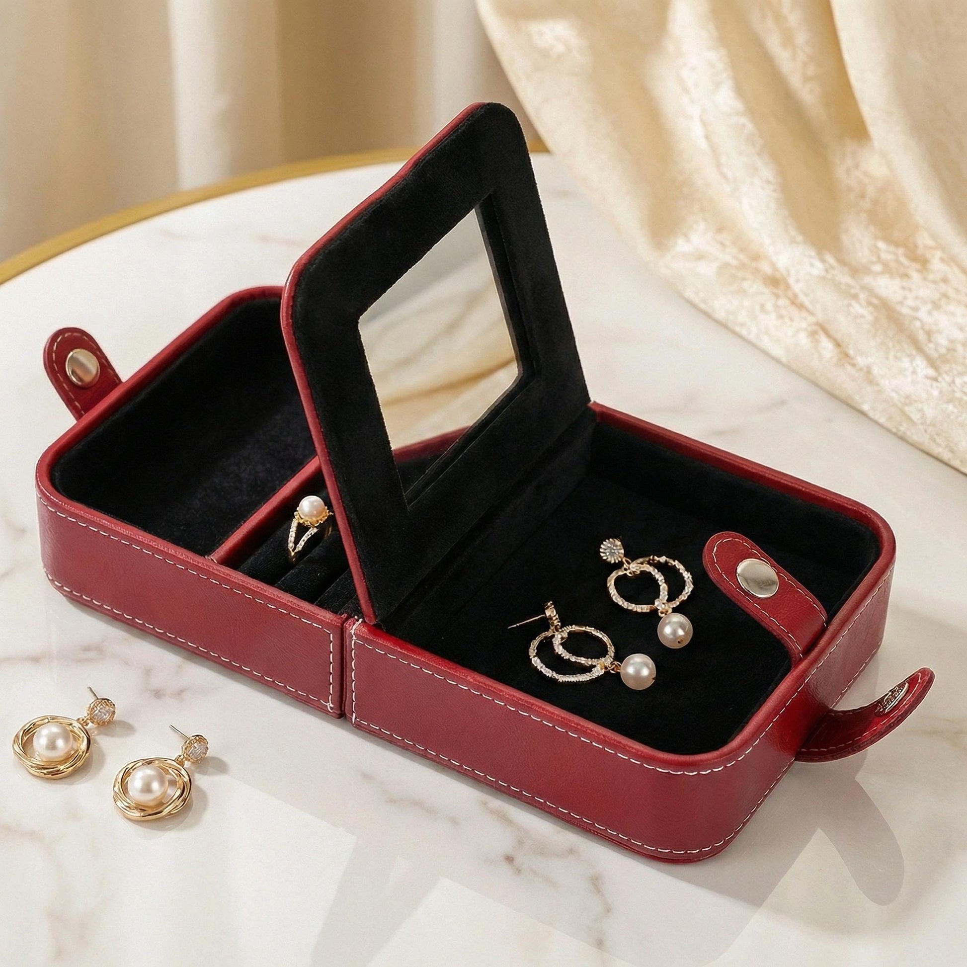 Delta Sigma Theta Custom Engraved Travel Jewelry Box - nuvisionkreations