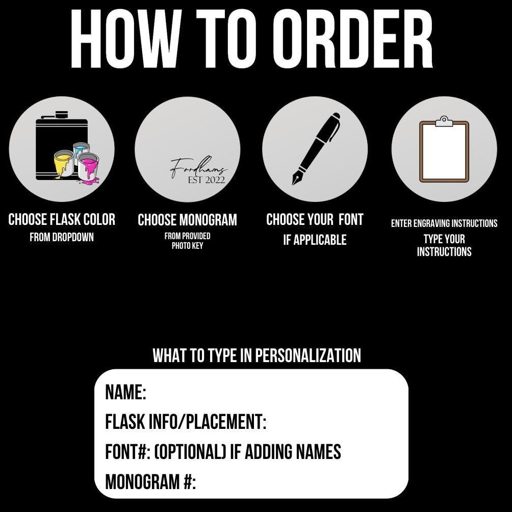 Custom Greek Hip Flask 6oz, Powder Coated or Leatherette, Engraved Greek Letters, Fraternity Gift - nuvisionkreations