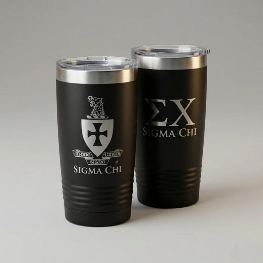 Sigma Chi Custom Engraved Tumbler - 20 oz - nuvisionkreations
