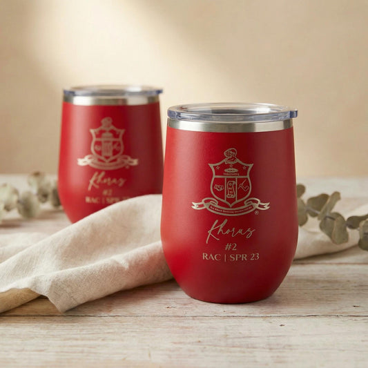 Custom Engraved Kappa Alpha Psi Wine Tumbler – 12 oz - nuvisionkreations