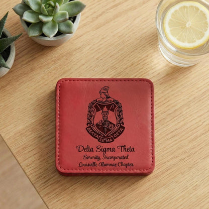 Custom Engraved Delta Sigma Theta Coaster Set - nuvisionkreations